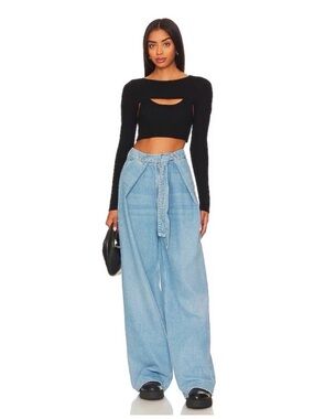 Snacks Mother Jeans The Fold in Funnel Sneak All You Can Eat Wash Wrap Size 24